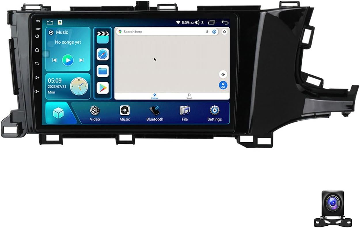 Double Din Car Stereo Bluetooth MP5 Player with Carplay/Auto, 9 Inch Touchscreen Radio Receiver with AHD Backup Camera, for Shuttle 2015~2019 Support 4G/SWC/DSP,4 core m100s 1g+32g