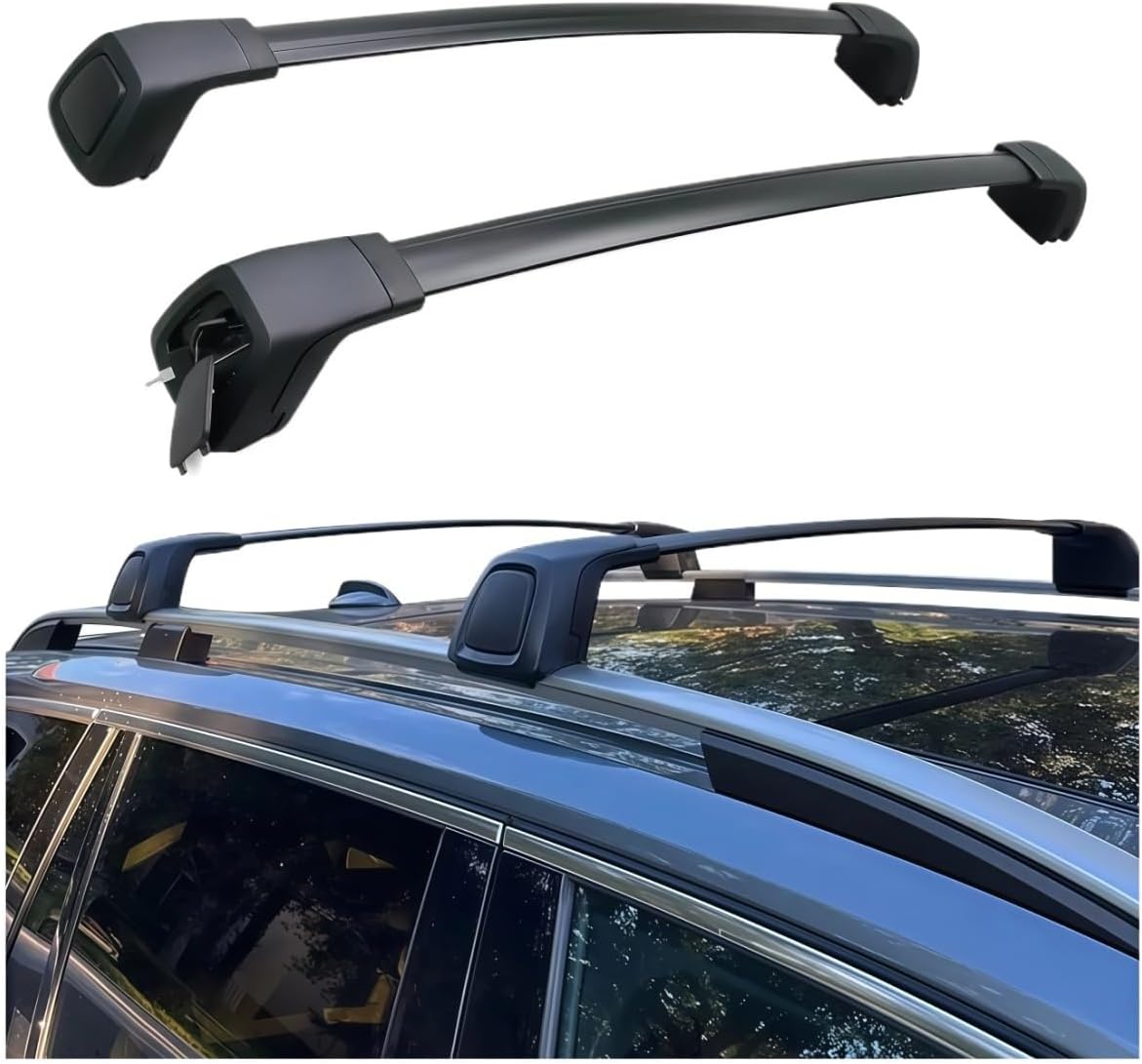 Generic Lockable Roof Rack Cross Bars Compatible with Mazda CX-5 2017-2024 165LBS Capacity Aluminum Cargo Carrier with Anti-Noise Design Universal Cross Bars for Outdoor Travel Accessories