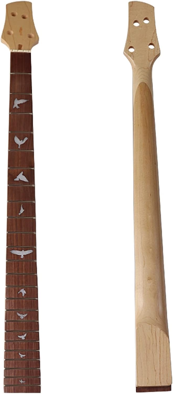 Left Hand 4 Strings Electric Bass Guitar Neck 24F Canada Maple Guitar Bow Guitar Arm Matte Electric Guitar Neck