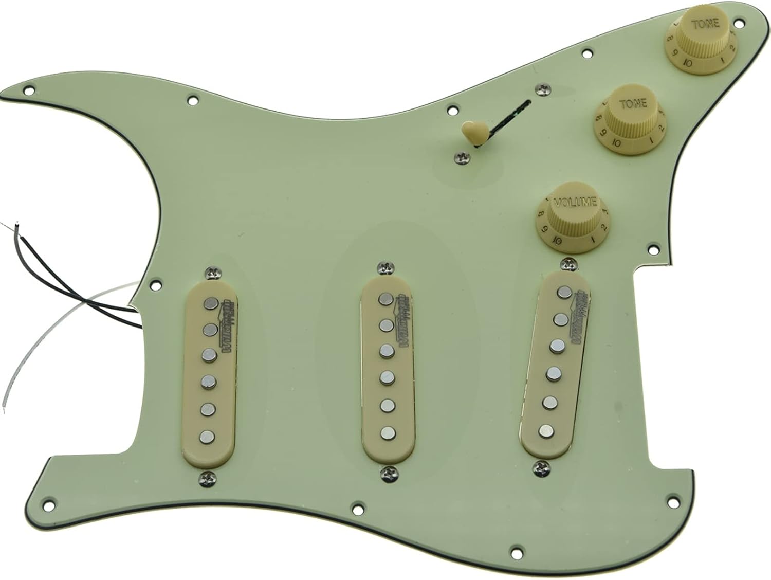 KESHUO Loaded Electric Guitar Pickguard Prewired Pickguard with Pickups for Stratocaster Loaded Pickguard Pre-Wired (Color : Mint Green)