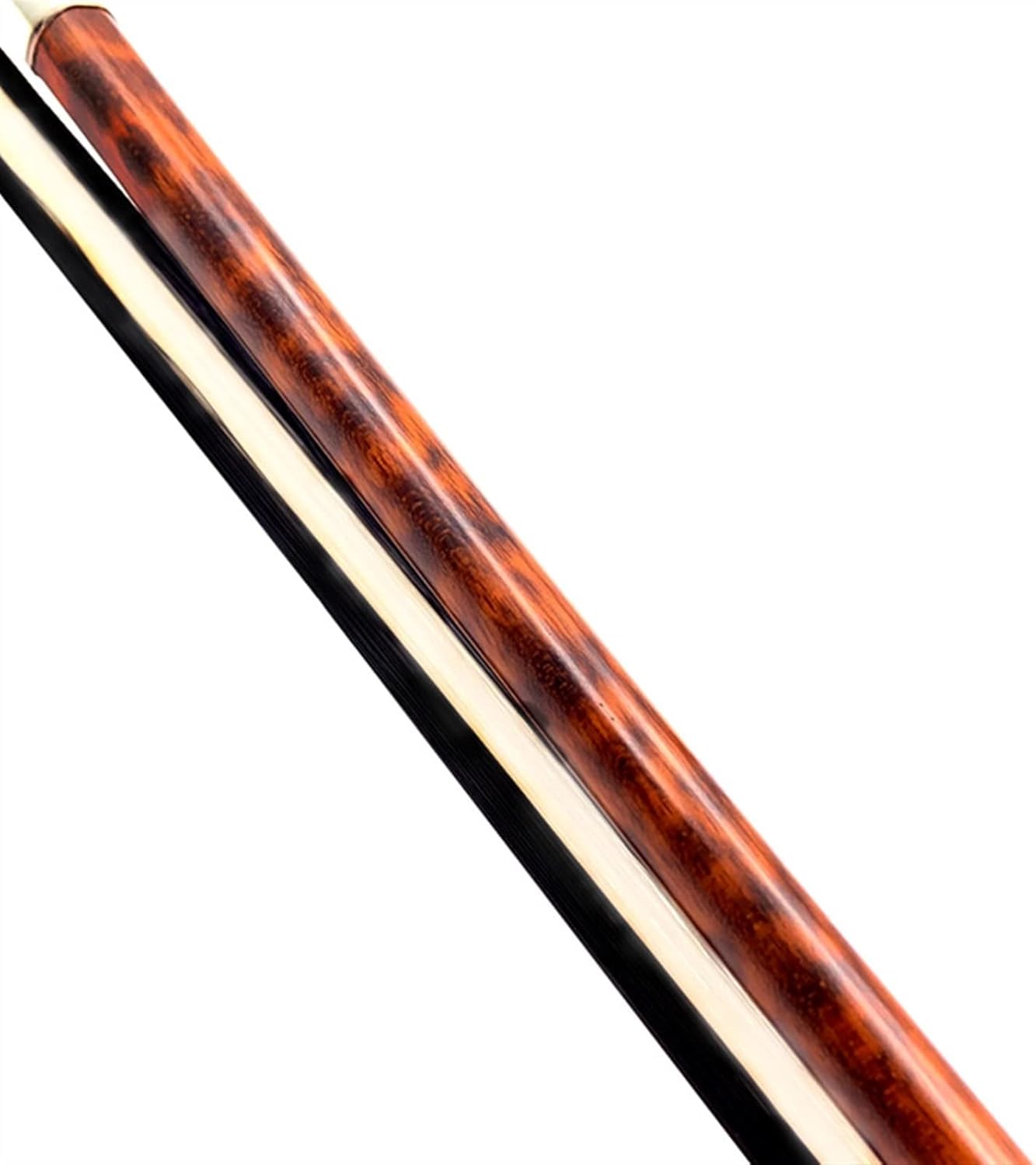 TSTS 1pcs Strong Snakewood Upright Double Bass Bow Bass Bow, White/Black Horsehair Horsetail Full Size Violin Bow