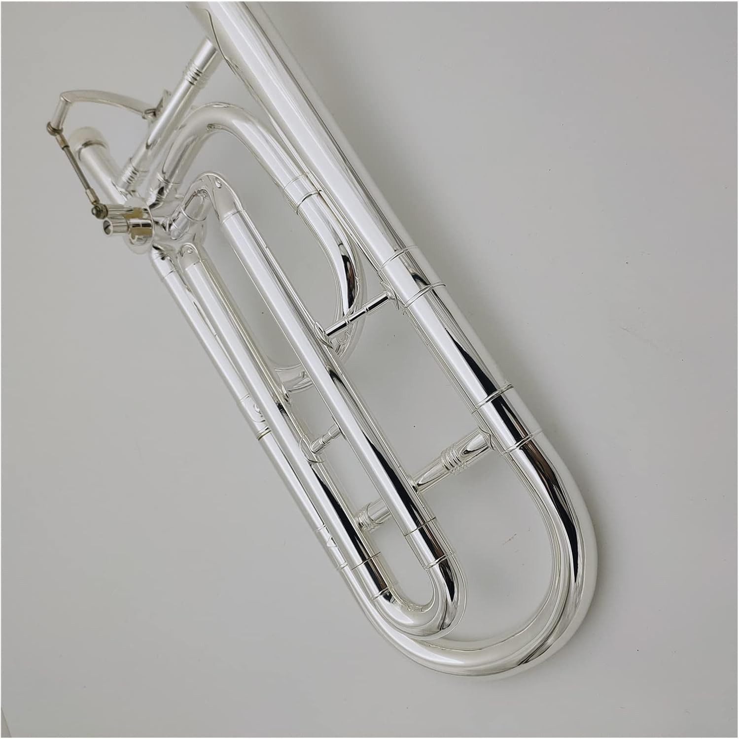 FLFL Student Trombone Tenor Trombone Bb/F Sliver Plated Musical Instrument with Mouthpiece Case