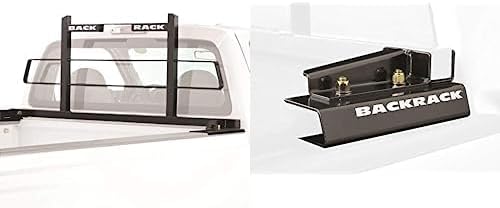 RealTruck Backrack Original Rack Frame + Hardware Kit for use w/Wide-Top Tonneau Cover, Combo | No Drill, Black | 15004 & 50112 | Fits 2004-2014 Ford F-150