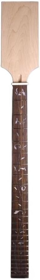 24Fret 34Inch Maple Electric Bass Guitar Neck Rosewood Fretboard Vine Inlay