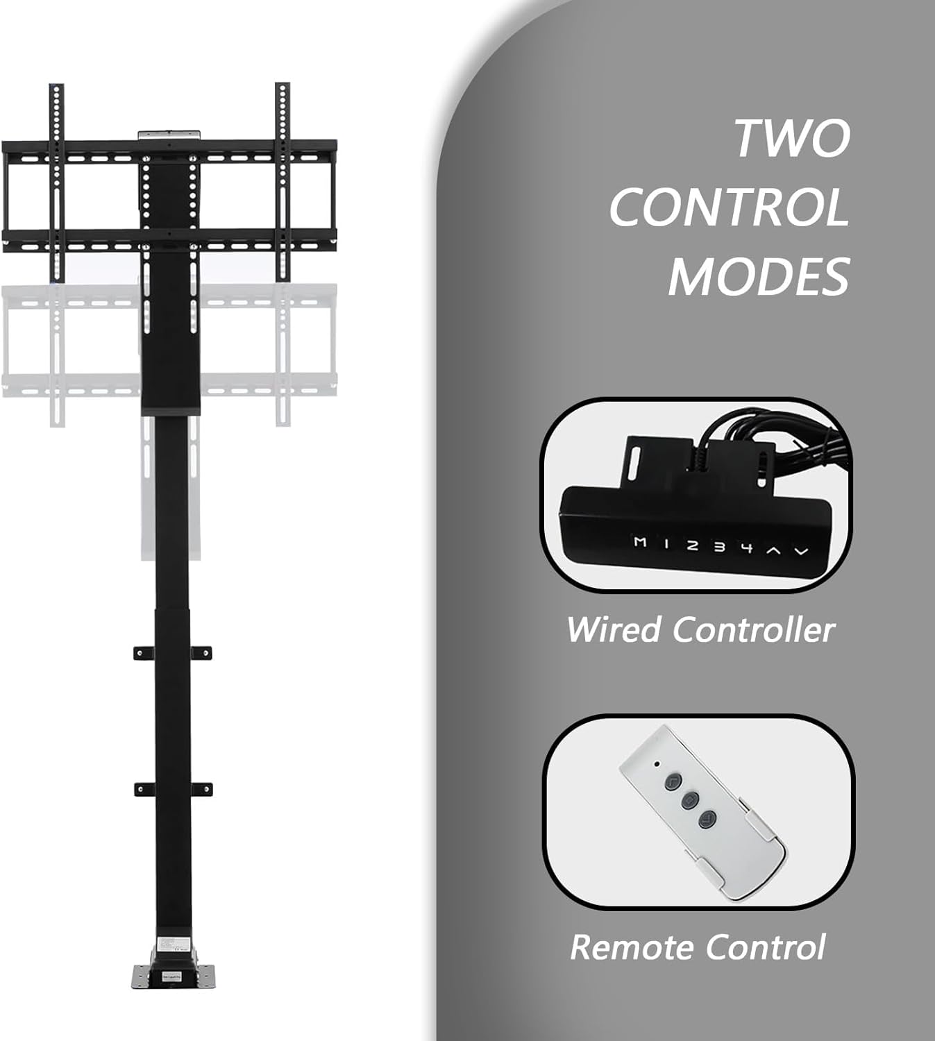 TV Monitor Wall Mount,TV Wall Mount,Adjustable Ceiling TV Mount Bracket, with Remote Control Motorized TV Mount, Fits 32-70 Inch Motorized TV Stand, 360° Manual Rotation TV Lift, Motorized Ceiling TV