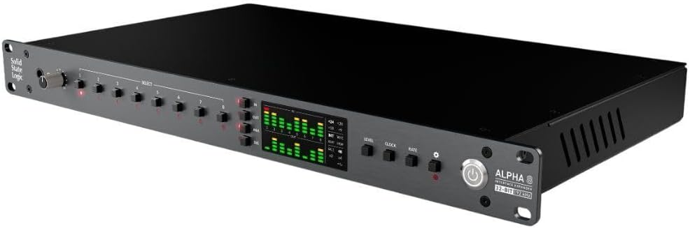 Solid State Logic Alpha 8 High-Performance 8 x 8 AD and DA Converter with Analogue, ADAT, and USB I and O (Black)