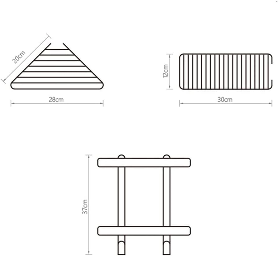Shower Caddy Brushed Gold Bathroom Shelves, Metal Shower Corner Shelf, Wall Mount Shampoo Storage Shelf Rack, Bathroom Basket Holder Bathroom Organizer (Color : DG20-0754K-2)