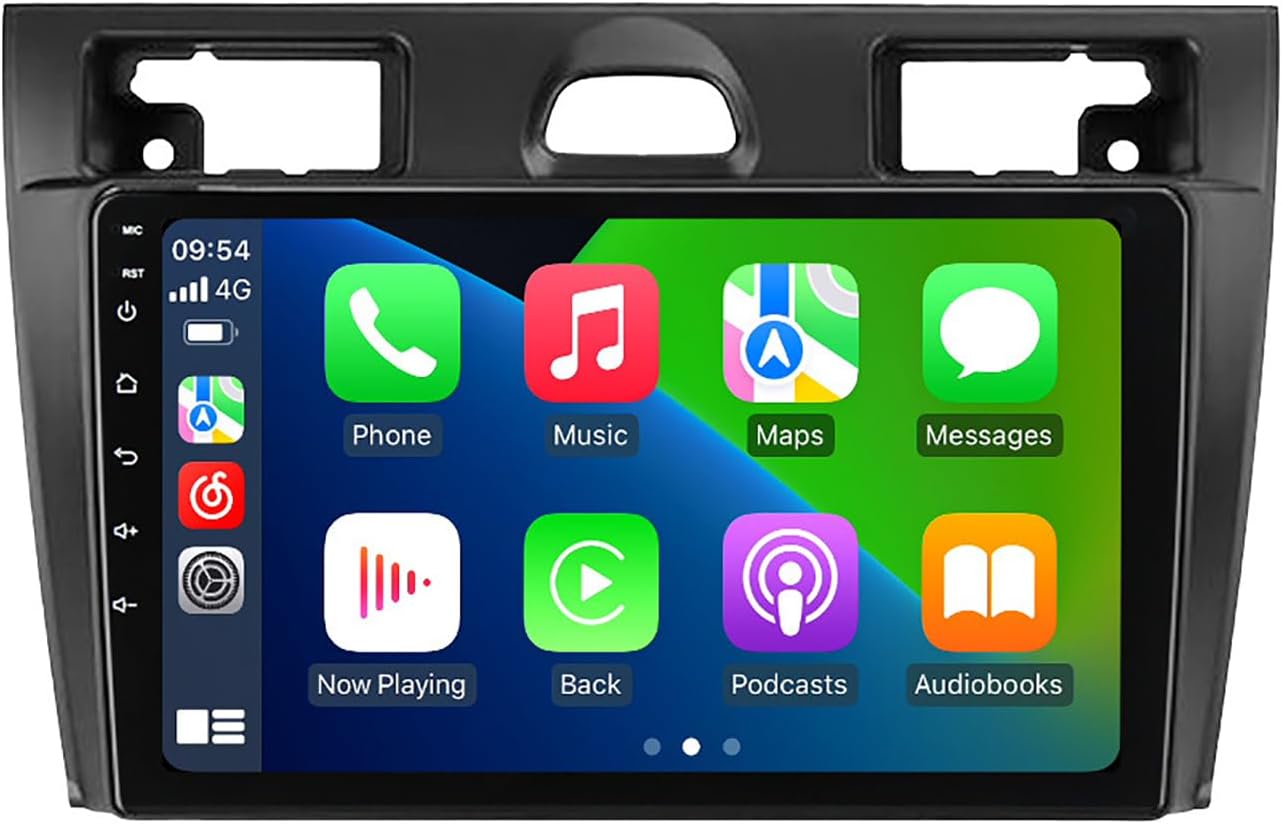 9 Inch Car GPS Multimedia Player for Ford Fiesta MK5 2002 2003 2004 2005 2006 2007 2008, Android 14 Car SWC DVD Radio Video Stereo Player GPS Audio Navigation