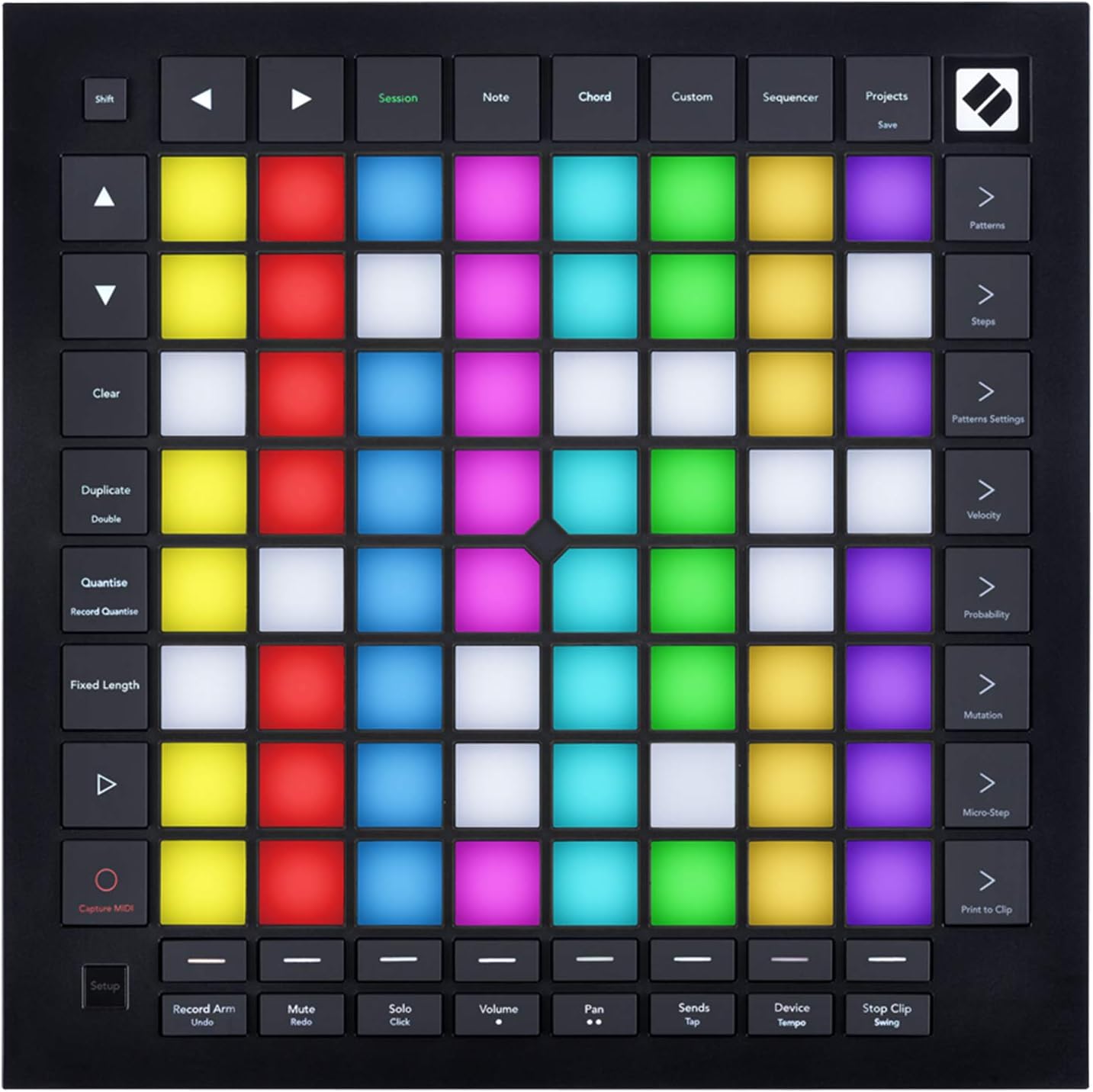 Audiosavings Bundle: Novation Launchpad Pro MK3 Ableton Live USB MIDI RGB 64-Pad DJ Controller Bundle with Rockville RMC-XLR High-End Metal DJ Handheld Wired Microphone (2 Items)