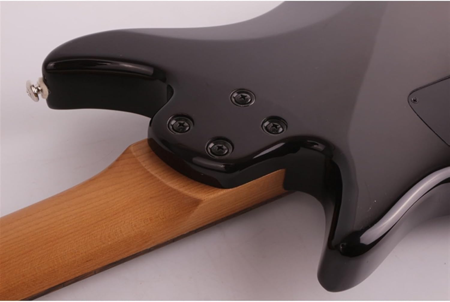 VENEKA Headless Electric Guitar Headless Portable Travel Silent Electric Guitar Mahogany Body Rosewood Fingerboard Built in Effector (Color : 03)