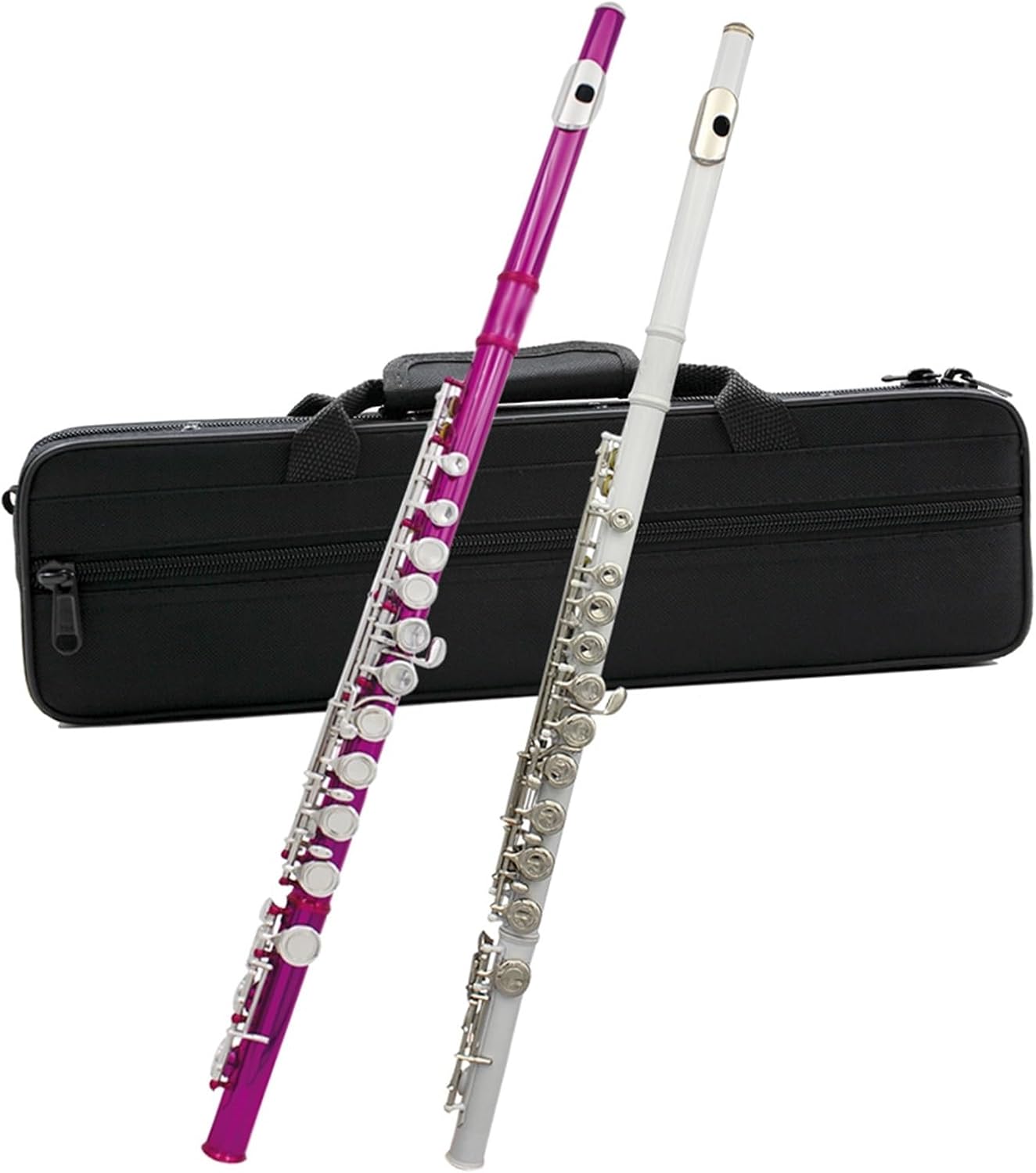Flute 16 Close Holes C Key Flute Silver Plated Concert Flute with E Key Woodwind Instrument Flutes Musical Instruments (Color : Purple)