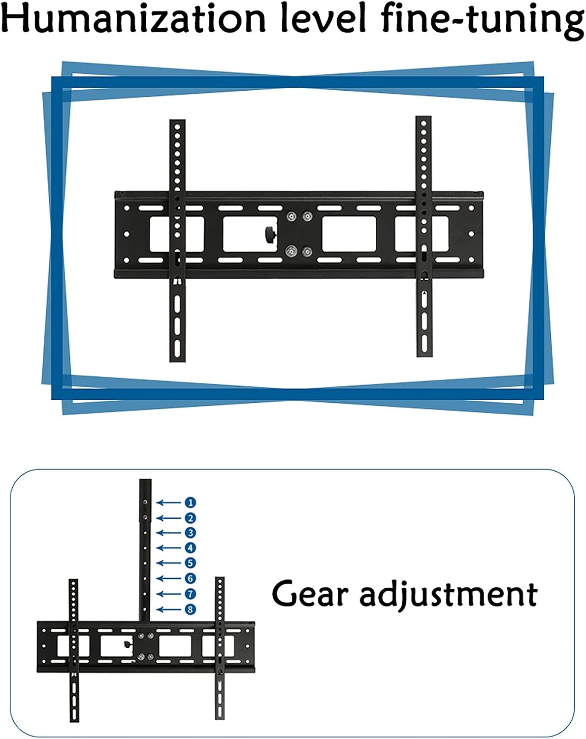 TV Stand tv Wall Mount Ceiling TV Mount Bracket, Full Motion 360 Deg Rotation Tilt Swivel TV Mount, Fits 40-80inch LED Screen Display, Can 90° Flip Down (Size : 0.65-1.55