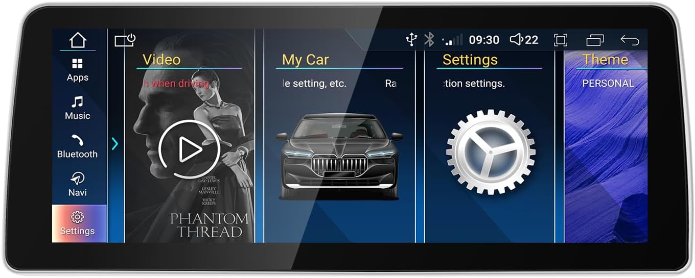 12.3 inch Android Touch Screen Car Stereo with Wireless CarPlay & Android Auto for BMW 3 & 4 Series F30/F31/F32/F33/F34/F35/F36 2012-2017 Year NBT System (8+128GB)