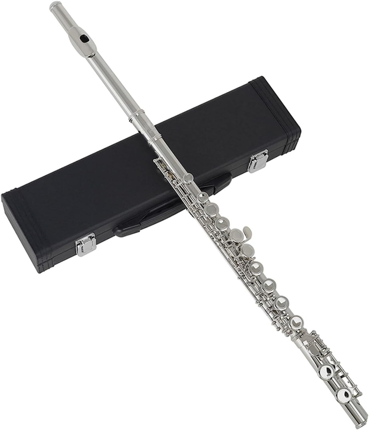 Flute 16 Holes Flute C Tone Closed Hole Silver Plated Cupronickel Flute Woodwind Instrument Flutes Musical Instruments