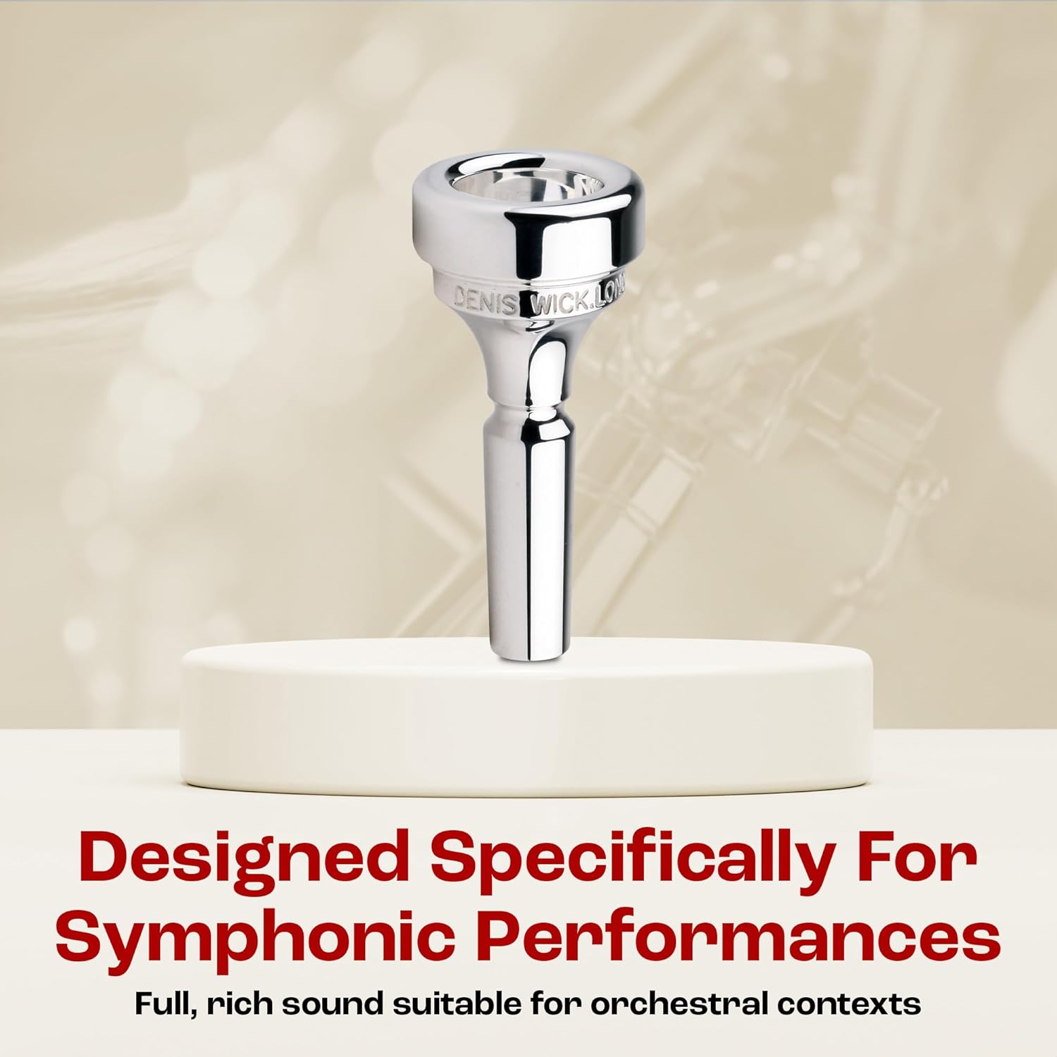Denis Wick Classic Flugelhorn Mouthpiece Silver Plated, 5884-2FL - Open Backbore for Balanced Airflow & Tone - Large Shank Flugelhorn Accessories for Easy Articulation 17 x 4.92 x 4.6mm