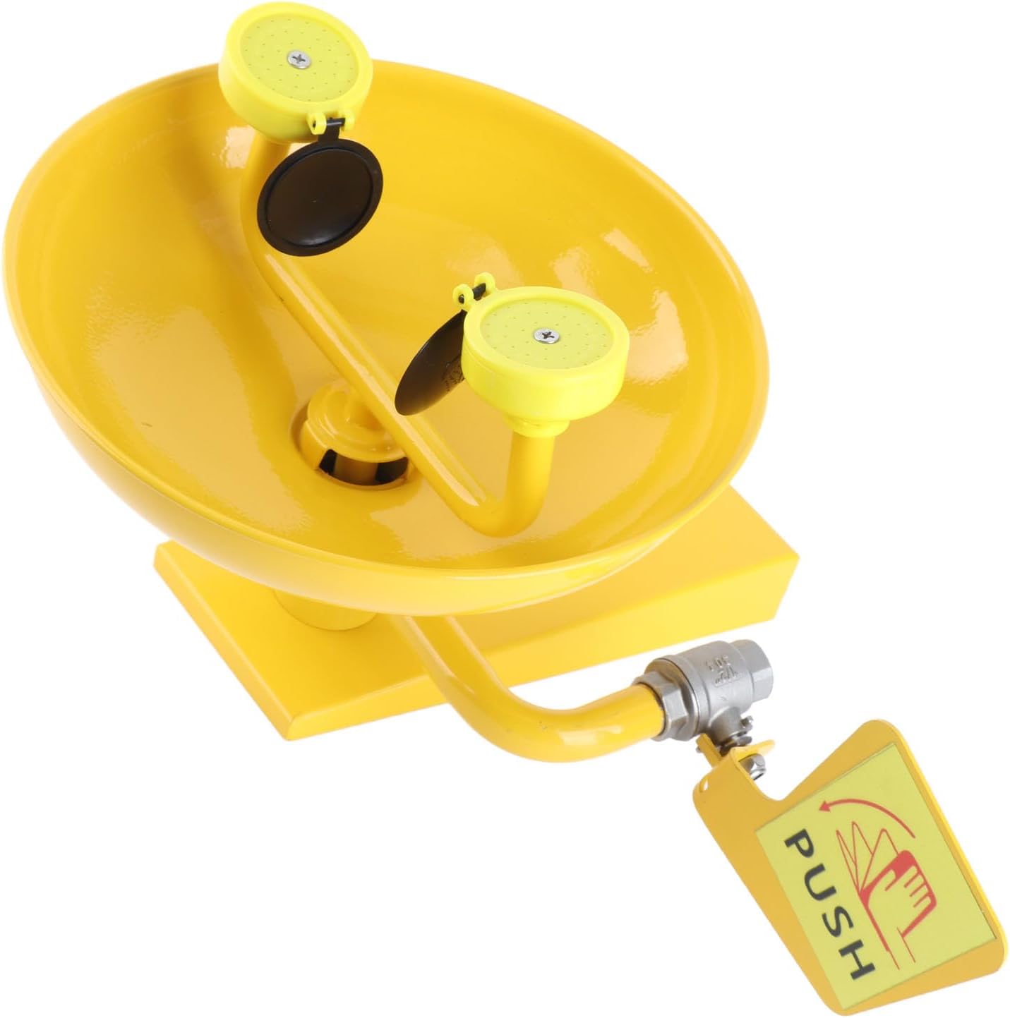 FTVOGUE Wall Mounted Eye Wash Station, 304 Stainless Steel Emergency Eye Wash Spray Heads Eyewash Sign, for Chemical Plants Laboratories FactoriesOccupational Health & Safety Products