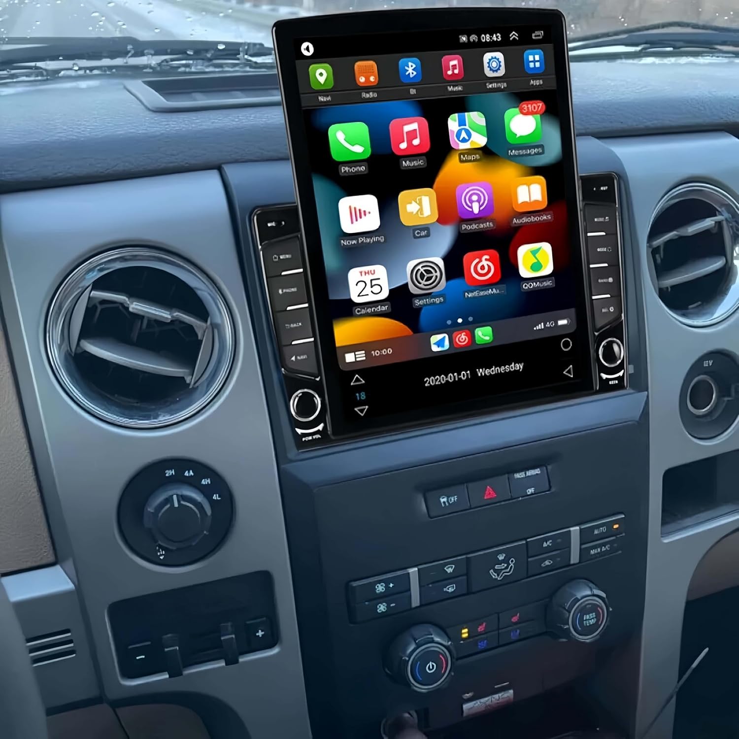 Android 13 Car Stereo Radio Fit for Ford F150 2009-2014 with CarPlay &Android Auto, 2+32G, Support DSP Navi/Bluetooth/WiFi/FM/MIC, 9.7 Inch Touchscreen Stereo with AHD Backup Camera