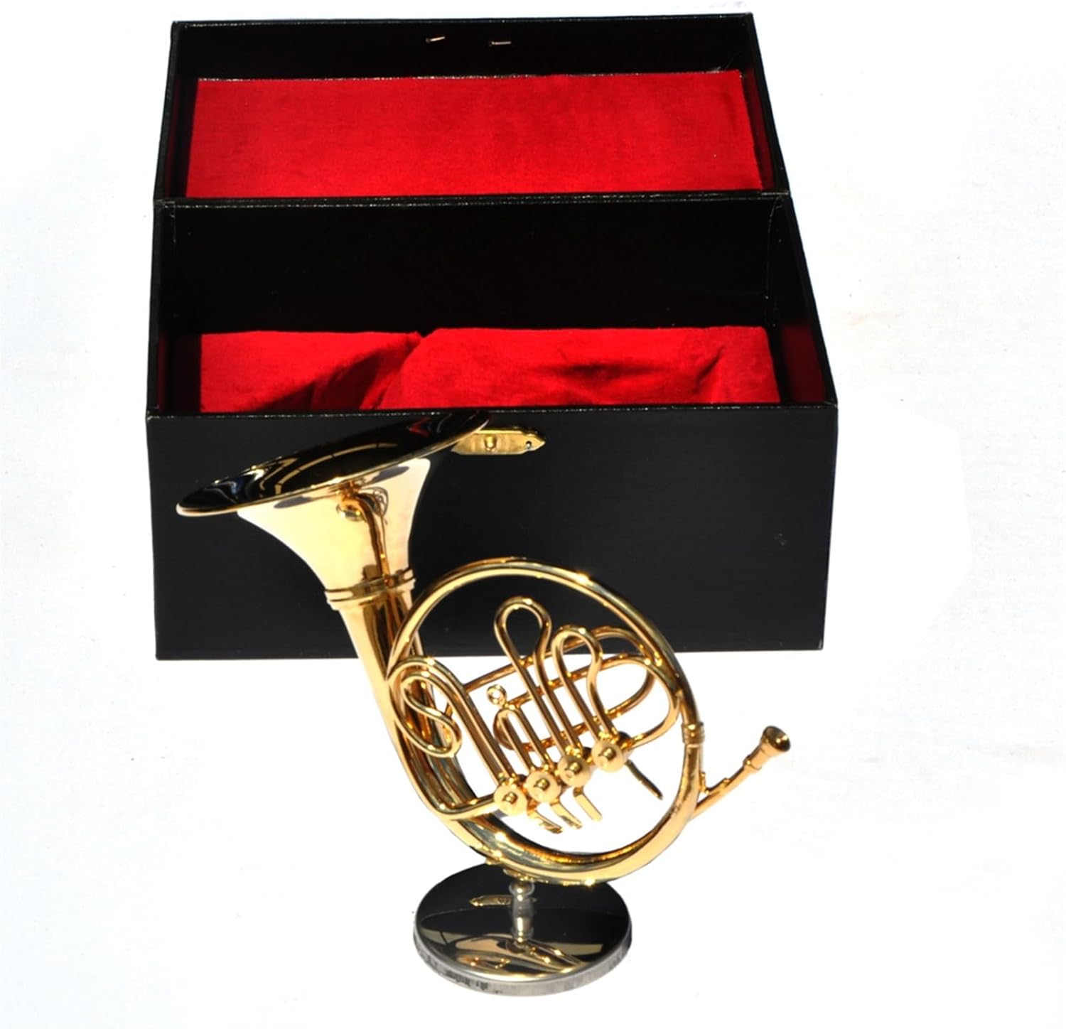 Mini Musical Instrument Model Miniature French Horn Model Mini Musical Instrument Ornaments Desk Decor Display (Color : 150mm)