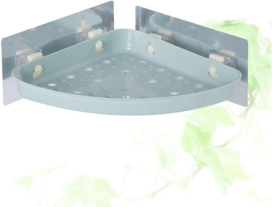 Suction Cup Triangle Corner Storage Rack Wall Mounted No Drilling Plastic Shower Shelf Organizer For Bathroom