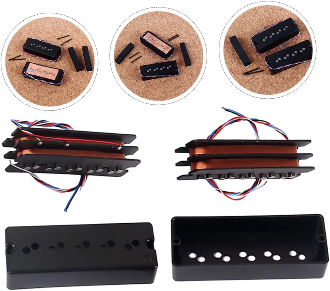 String Double Layer Humbucker Bass Pickup Set Essential Bass Guitar Parts for Players Easy Installation Durable Design Wax Potted for Noise Reduction for DIY Musicians