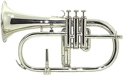 Bb Flat SILVER NICKLE Flugel Horn With Free Hard Case+Mouthpiece