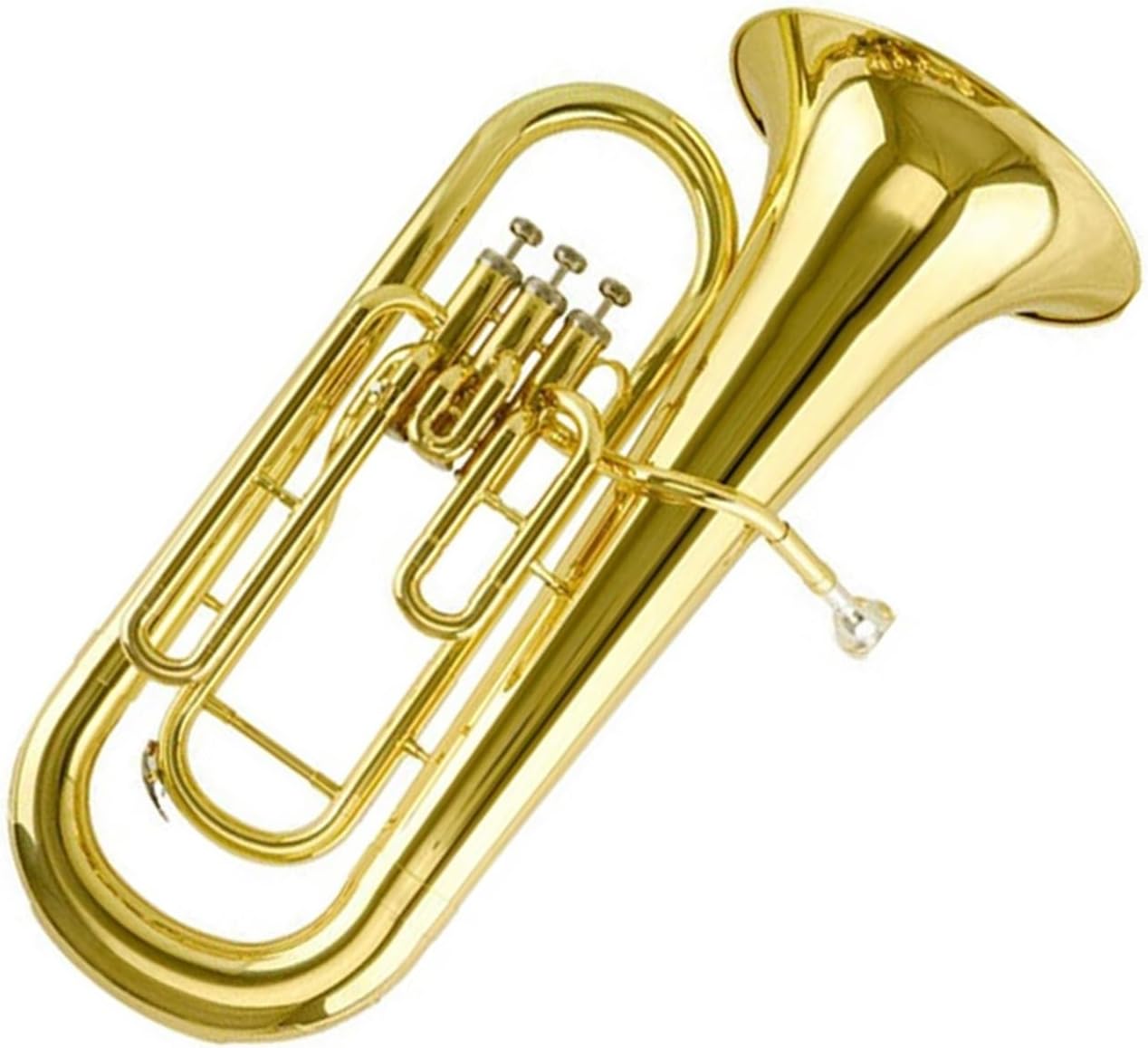 B Flat Key Upright Euphonium Lacquered Gold Adult Brass Instrument Euphonium All-brass Instrument