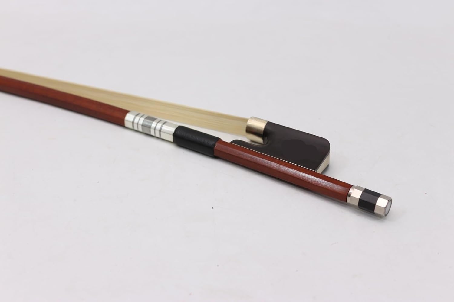 Guitar Bow 3/4 Upright Double Bass Bow for String Bass Bows Germany French Style Natual Mongolia Bow Hair Ebony Frog Pearl Inlay