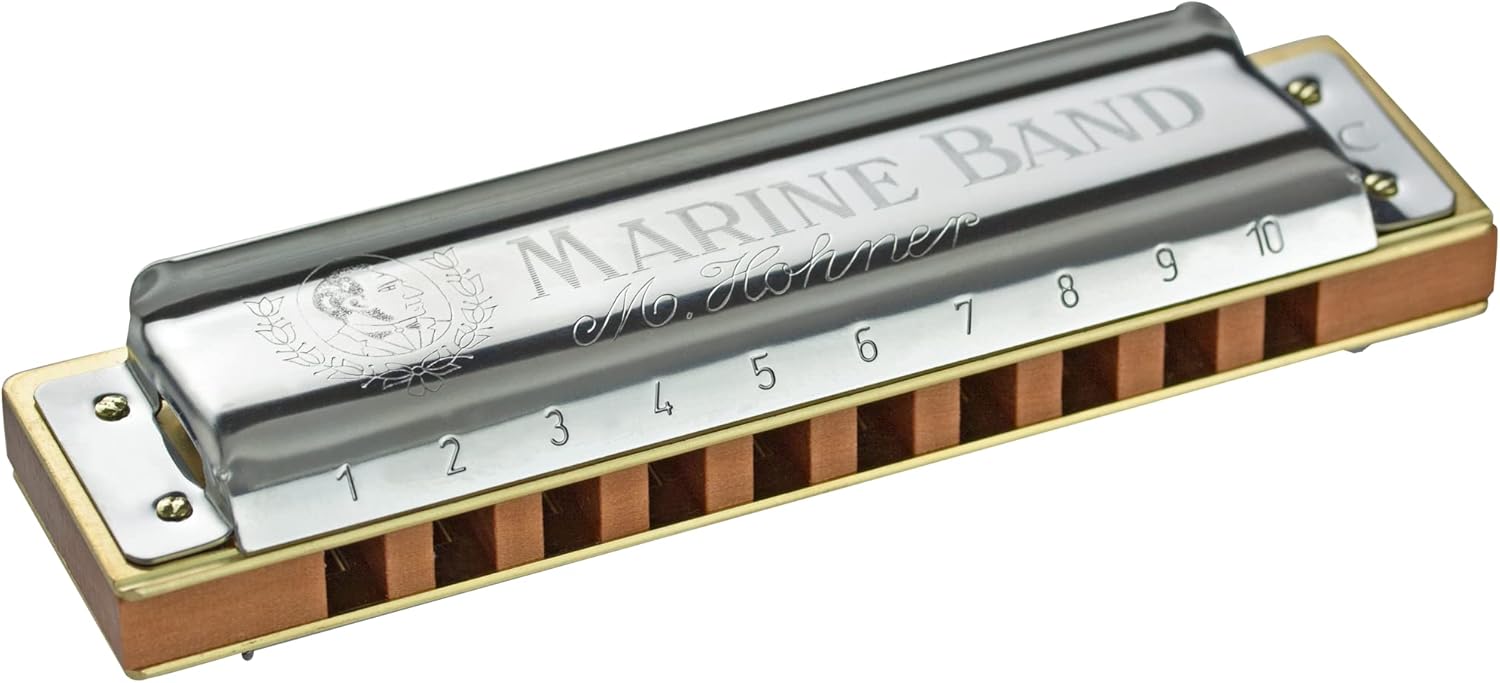 Hohner Marine Band 1896 Classic B Lead Natural Minor 10 Hole Harmonica