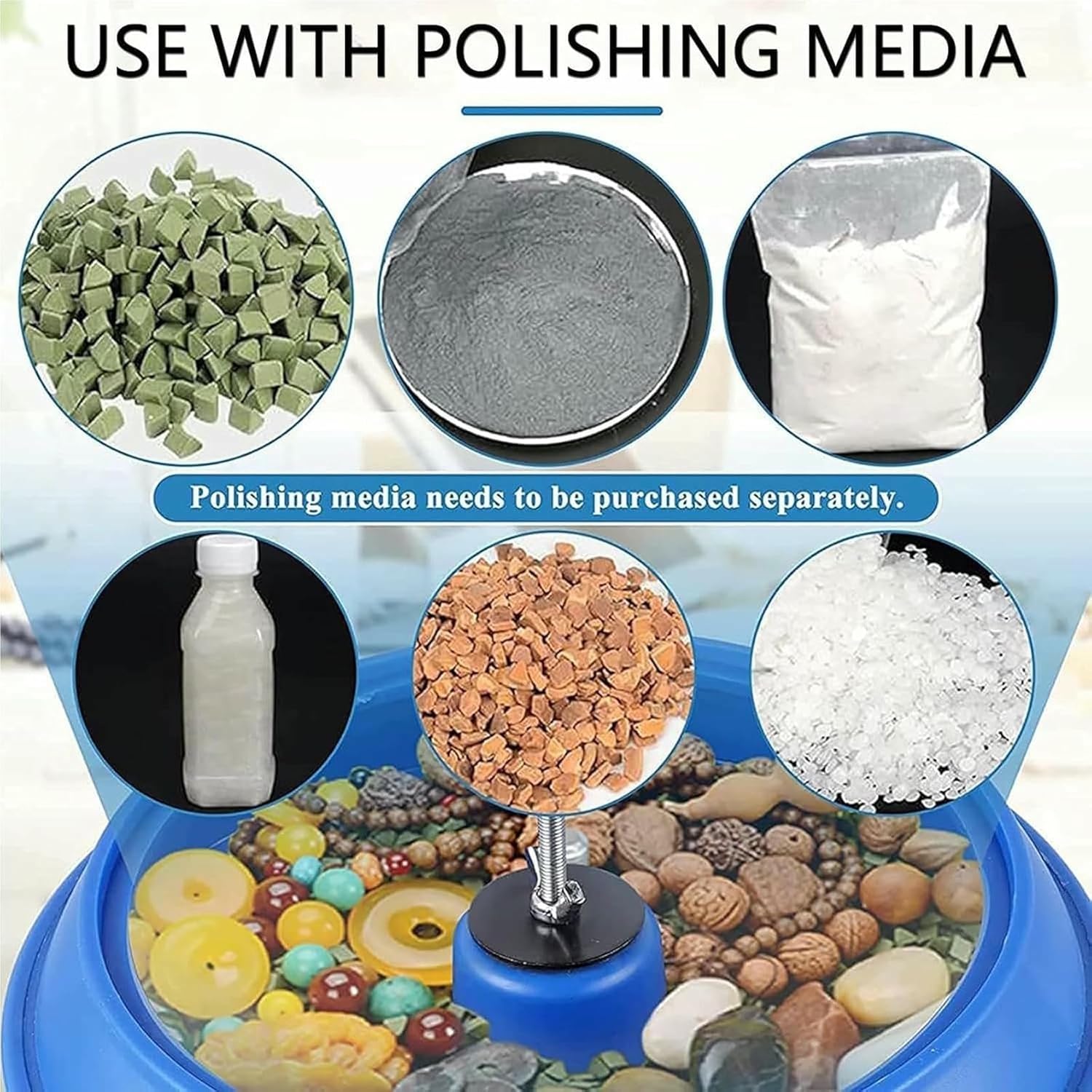 Vibrating Polishing Drum, Sleeve Polisher, Jewelry Accessories Vibration Polishing Machine, For Grinding And Polishing Workpiece Surface, Strong And Stable