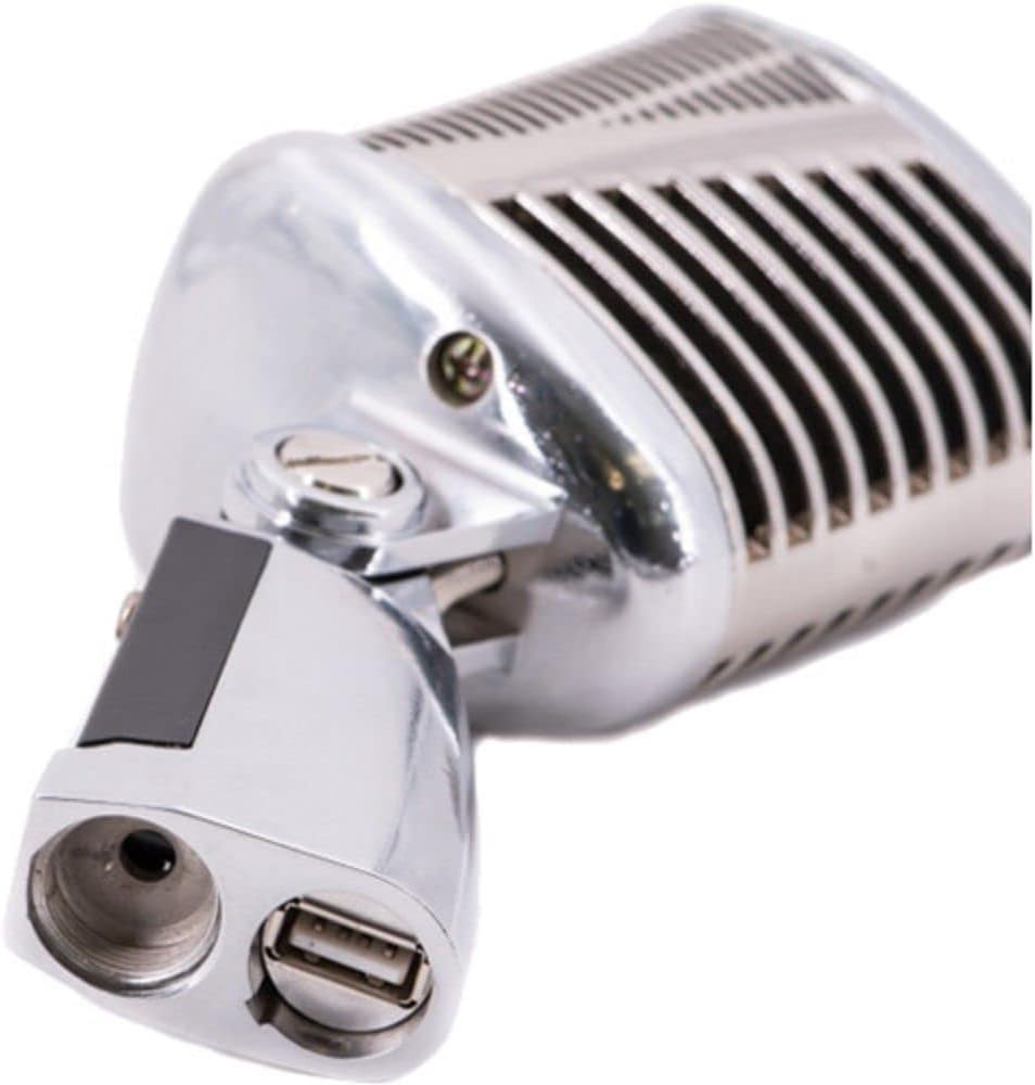 CAD A77USB SuperCardioid Dynamic Side Address Vintage Microphone with USB Connection Bundle with Auray MS-5230F Tripod Mic Stand