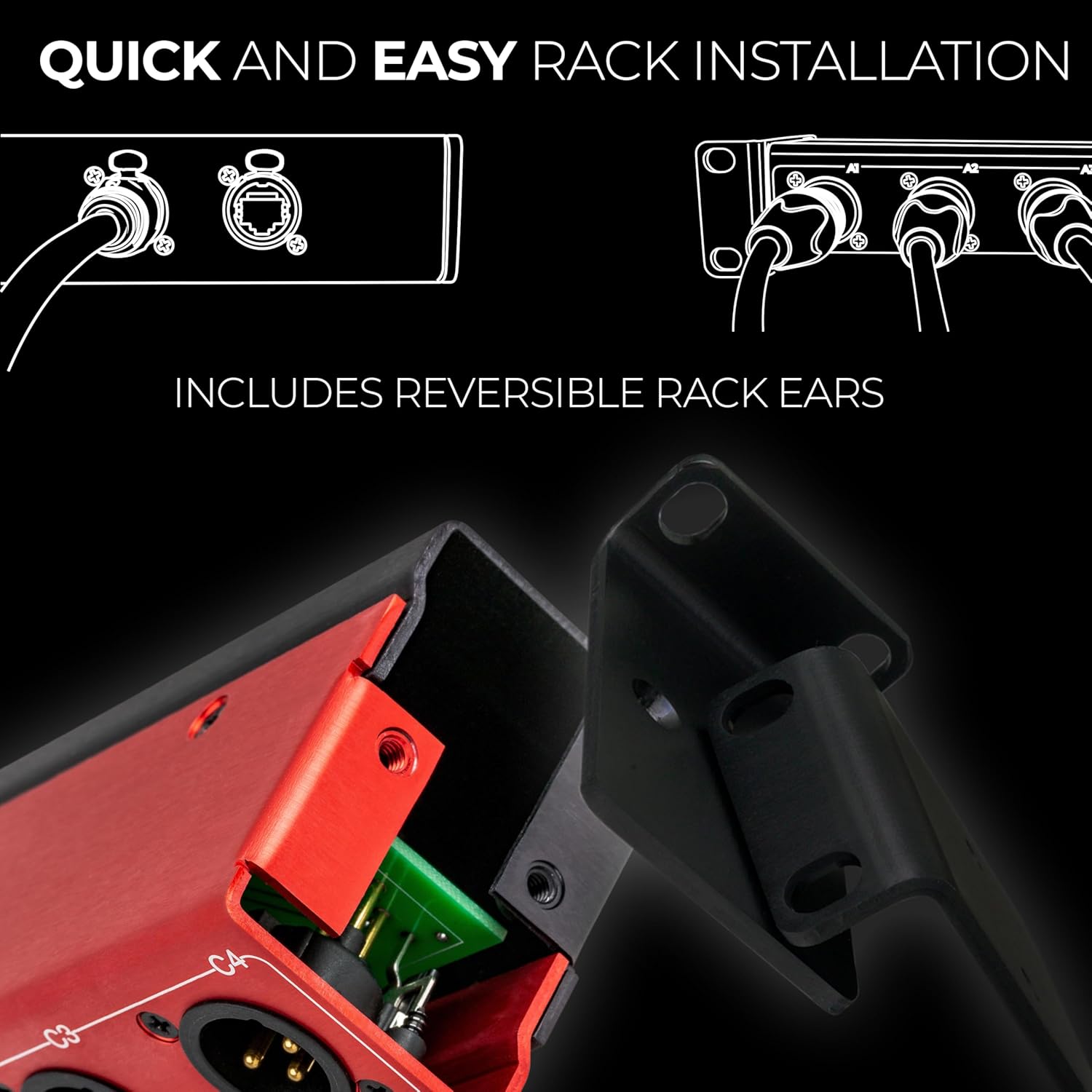 Sound Tools CAT Rack Male XLR Stage Box – 12-Channel Analog Audio Over Shielded CAT Cable – EtherCON & XLR Connectors – Modular Rackmount Splitter for Studio, Live Sound & Broadcast Use