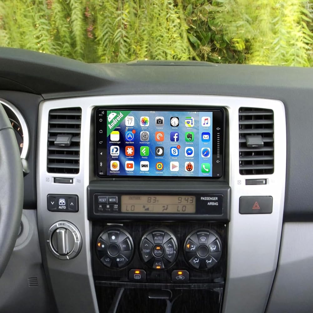 PHEZEN 7 Inch Touchscreen Car Stereo Radio GPS Head Unit Fit for Toyot-a 4R-unner 2003-2009, Android 4+64GB Double Din Car Audio with Wireless Carplay/Android Auto-Mirror Link Bluetooth GPS WiFi FM