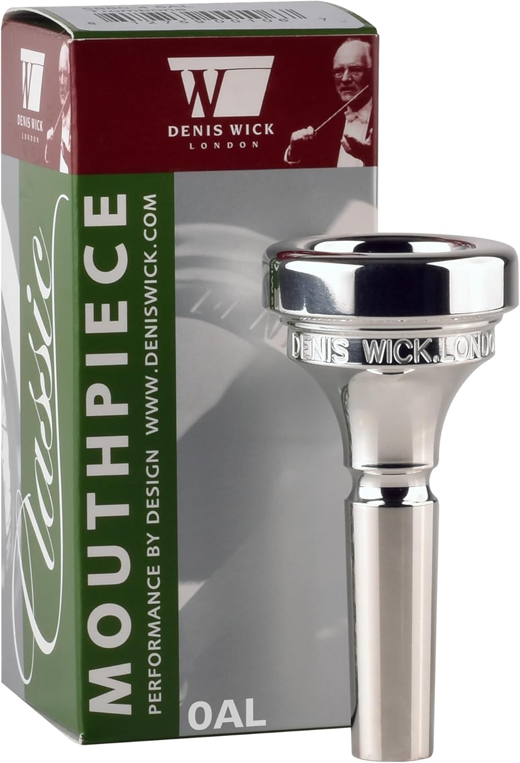 Denis Wick Classic Trombone Mouthpiece Silver Plated, 5880-0AL - Barrel Backbore for Balanced Tone & Smooth Response - Large Shank Fitting Trombone Accessory for Easy Articulation - 27.4 x 6.1 x 7.6mm