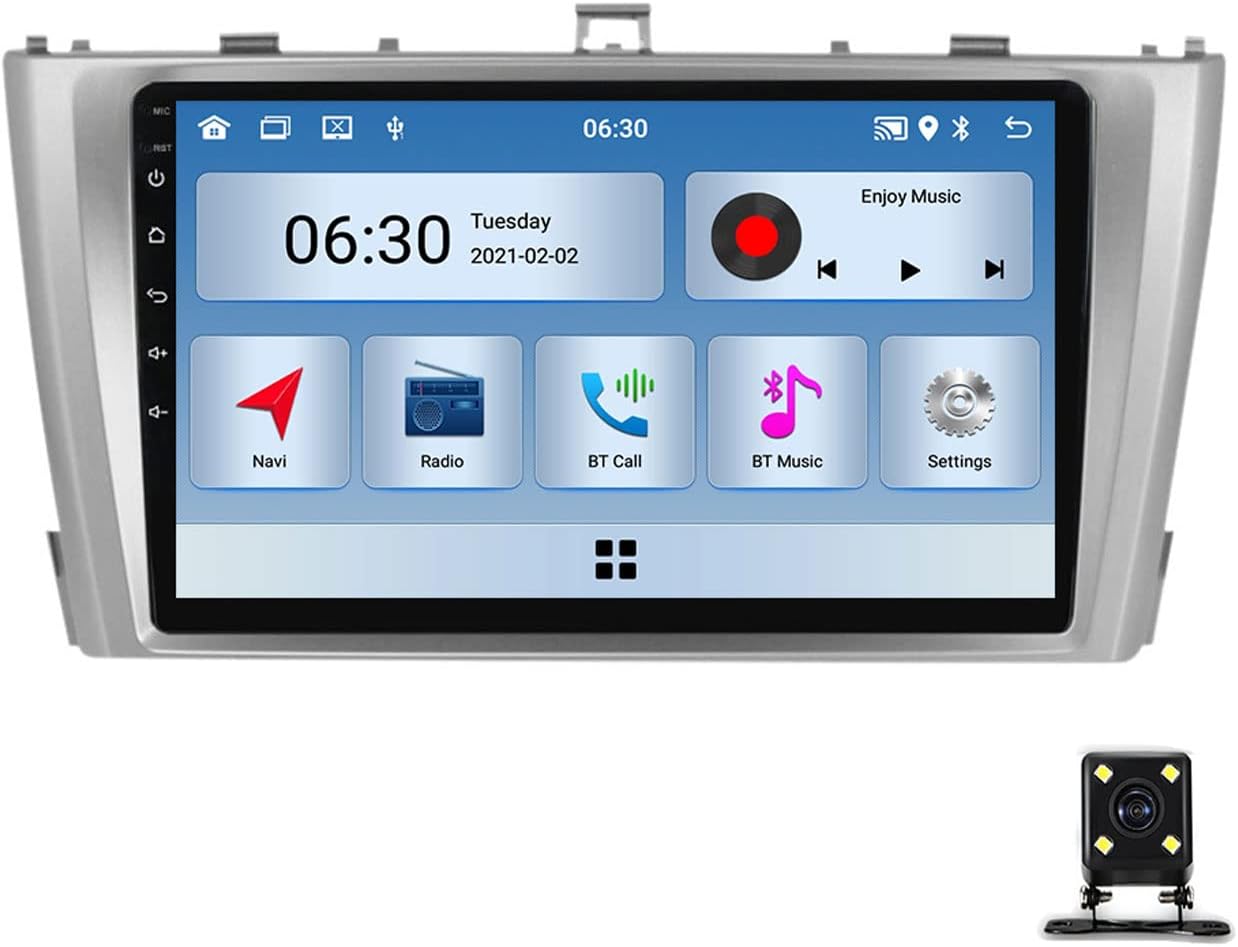 Double Din 9 Inch Car Stereo Touch Screen GPS Radio with Bluetooth, Car Stereo for Toyota Avensis 2008~2015 with Backup Camera, Mirror Link/Carplay/Auto, DSP, FM Car Radio Receiver