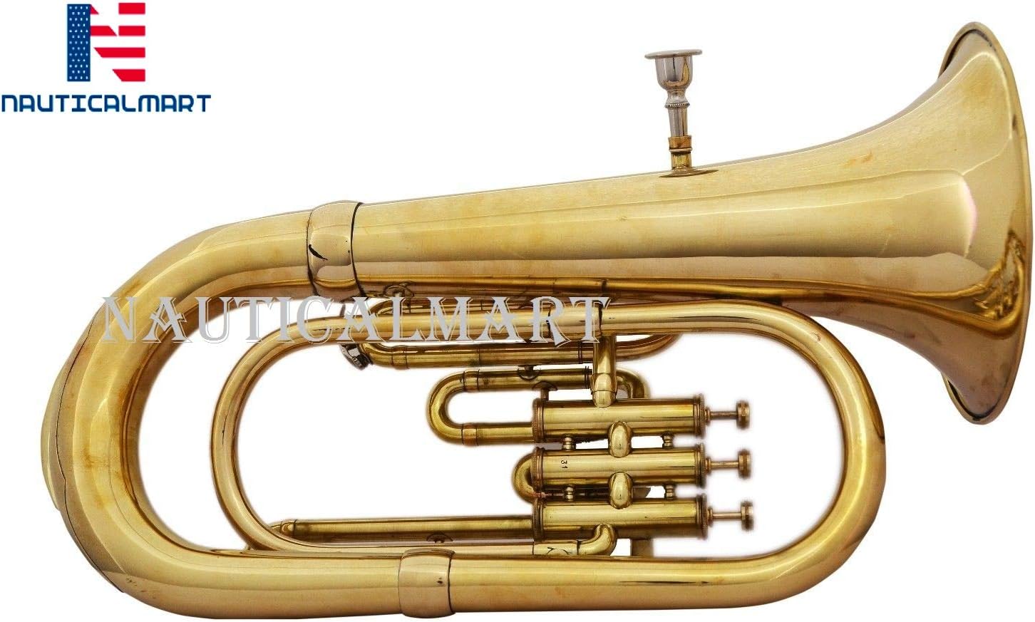 Full Brass Bb Euphonium 3 Valve Musical Instrument