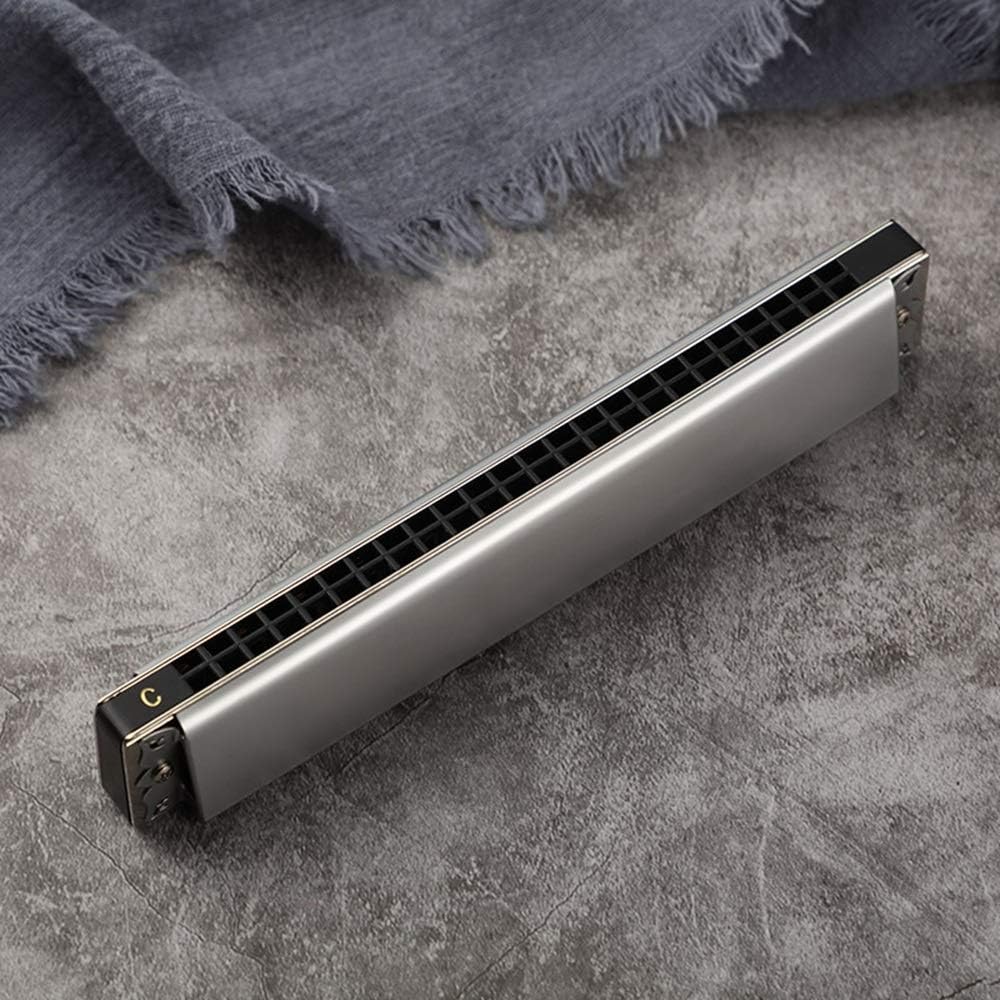 SUOFEILAIMU Harmonica Key C 24 Holes Harp Phosphor Bronze Reeds ABS Comb Musical Instruments Professional (Color : 2440 Key C)