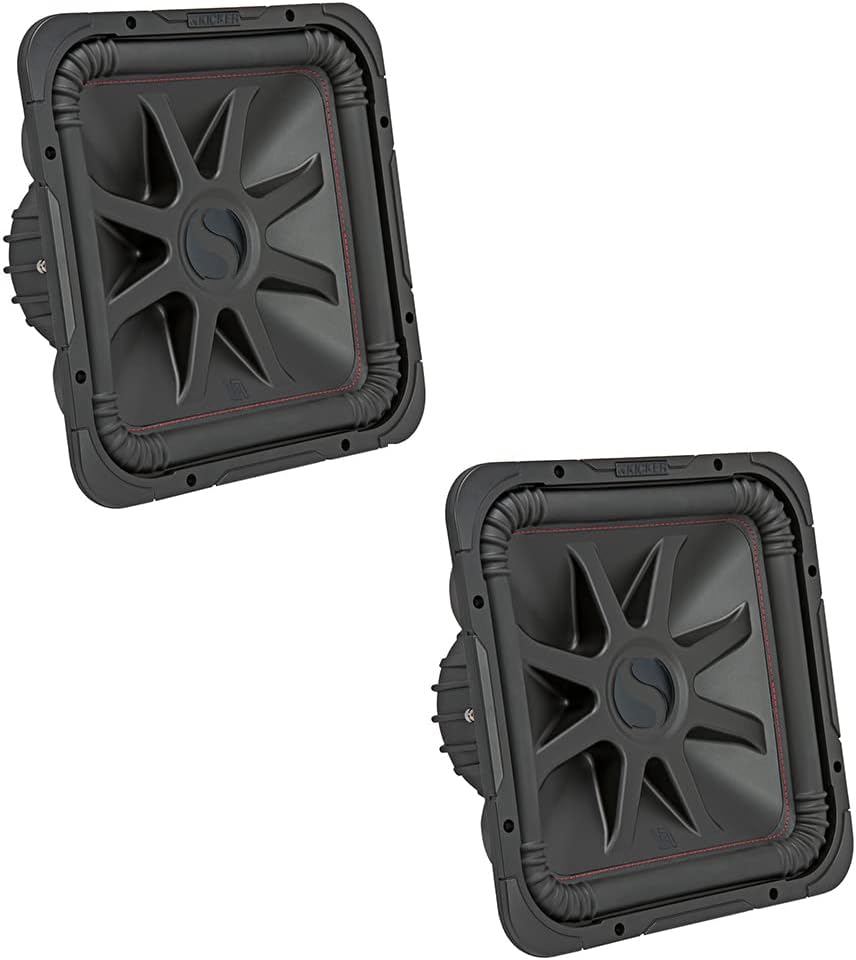 Kicker 44L7S154 Car Audio Solo-Baric 15 Square L7 Dual 4 Ohm Subwoofer