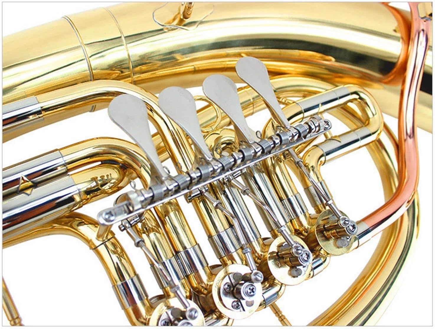 Beginner's 4 Key Flat Bb Euphonium Instrument Professional Performance Euphonium All-brass Instrument