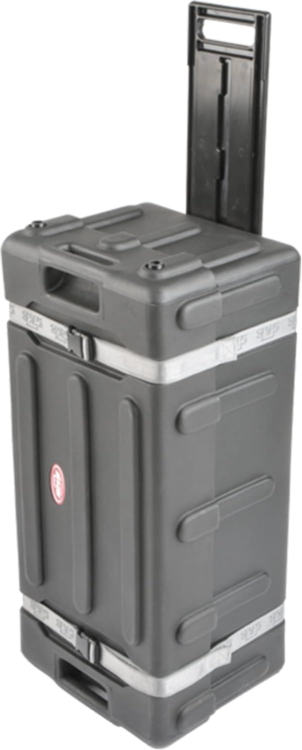 SKB 1SKB-DH3315W Durable Plastic Mid Sized Drum Hardware Case with Convenient Pull Out Handle, Heavy Duty Nylon Web Strap, and Built In Roller Wheels