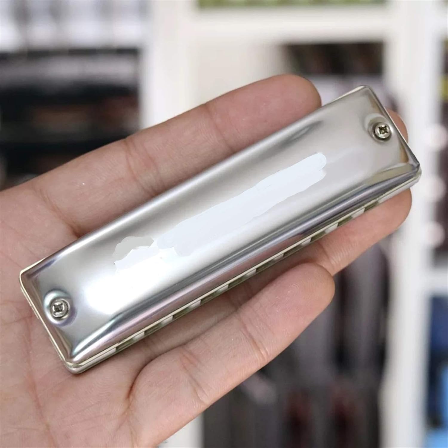 Harmonica Diatonic Harmonica 10 Holes Blues Harp Key C Brass Reeds Stainless Steel Cover Aluminum Comb (Color : Key F)