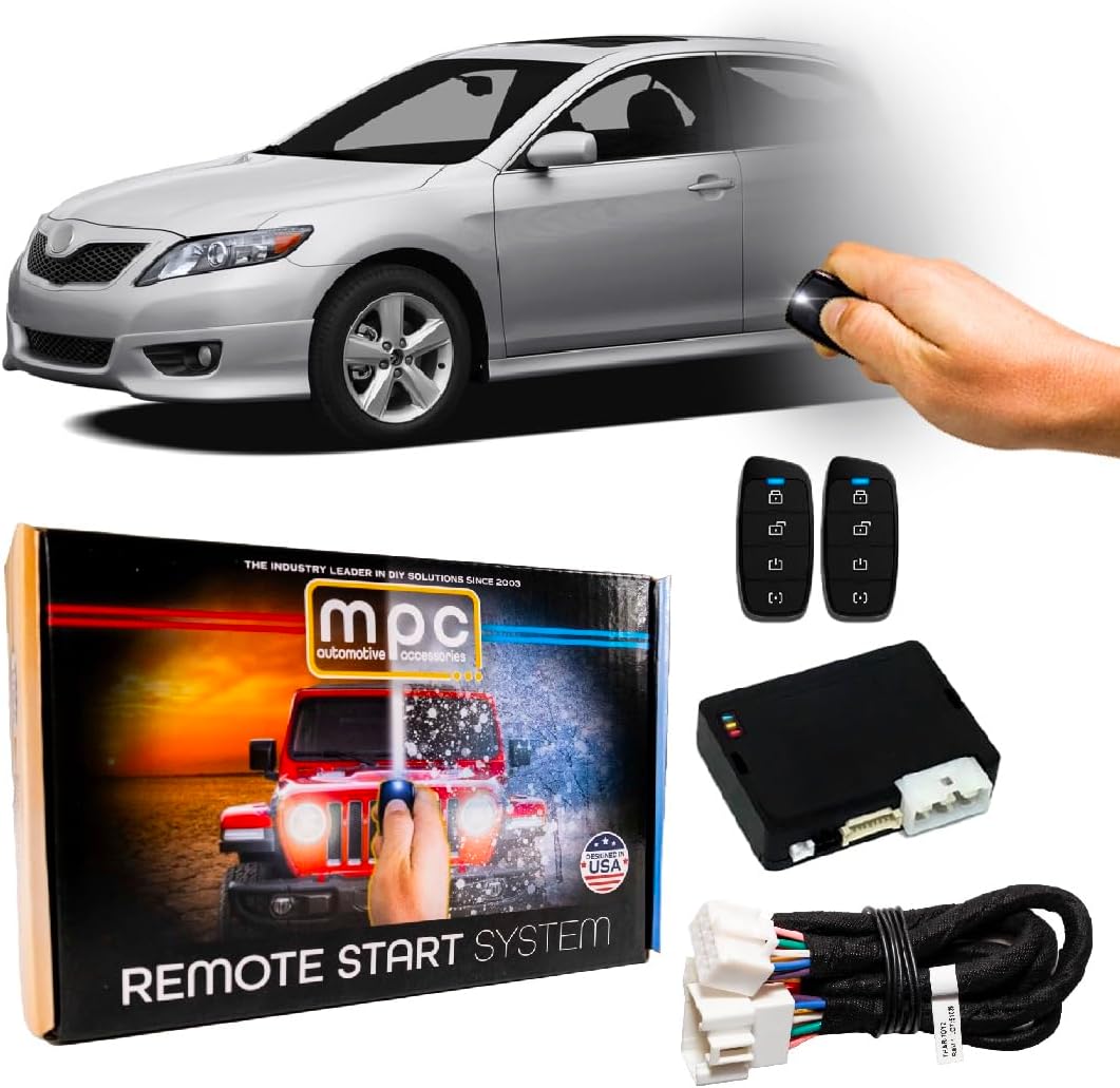MPC Remote Start Compatible with Toyota Camry || 2-Way 3,000ft Range Remotes || G-Key Only || Plug and Play Ignition Harness || USA Tech Support