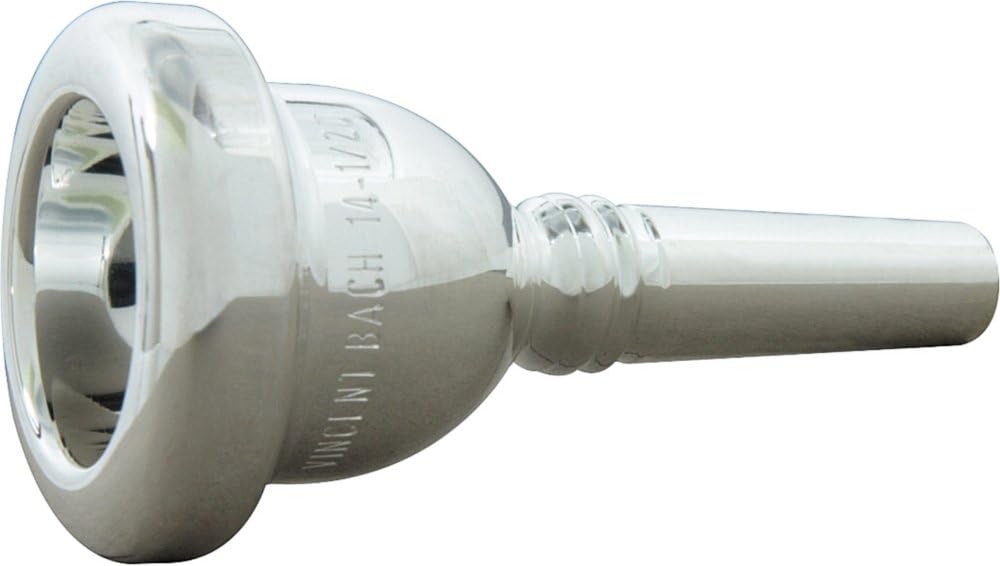 Bach 35014HD Small Shank Tenor Trombone Mouthpiece, Silver Plated, 14-1/2D Cup Shallow