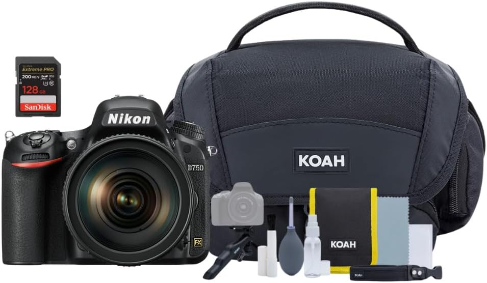 Nikon D7500 DSLR Camera with 18-140mm F3.5-5.6 VR Lens Bundle with 128GB Extreme Pro SD Card and Camera System Gadget Bag with Accessory and Cleaning Kit (3 Items)