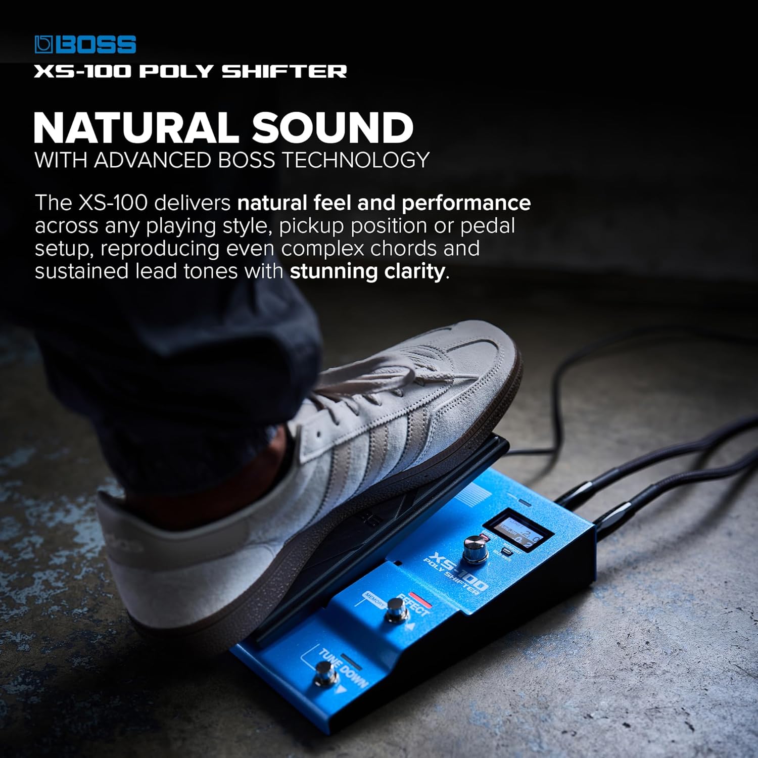 BOSS XS-100 Poly Shifter | Advanced Pitch Shifting Workstation | Class-Leading Sound | Total Pitch Control for Guitar/Bass Across 8 Octaves | Onboard Pedal & Display | 30 Memories for Saving Setups