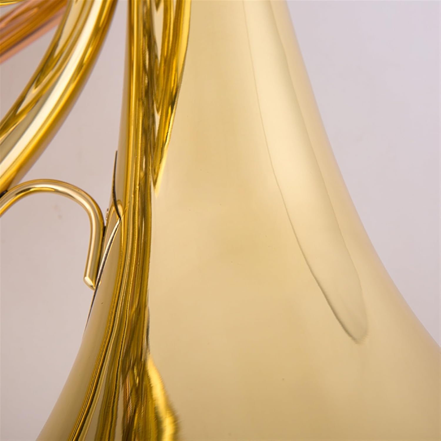 Brass French Horn F-key Four-key Single And Double Beginner Professional Examination Band Orchestra Performance Level(Color:Double)