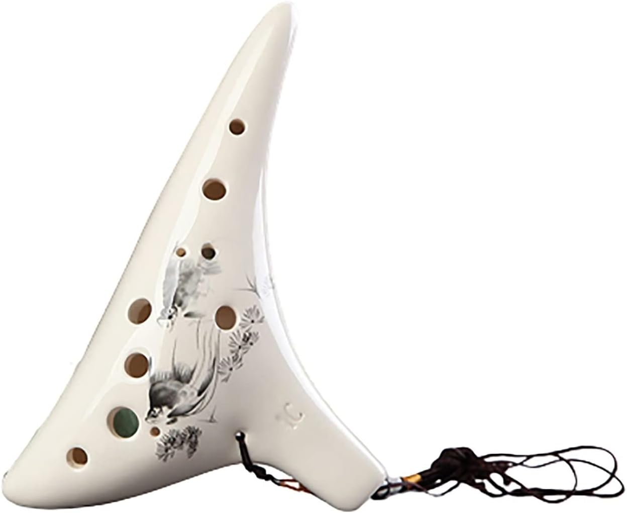 TSTS 12 Holes Alto C White Flower Ocarina Music Instruments Chinese Woodwind Instrument Easy to Learn Children Ocarina (Color : 03)