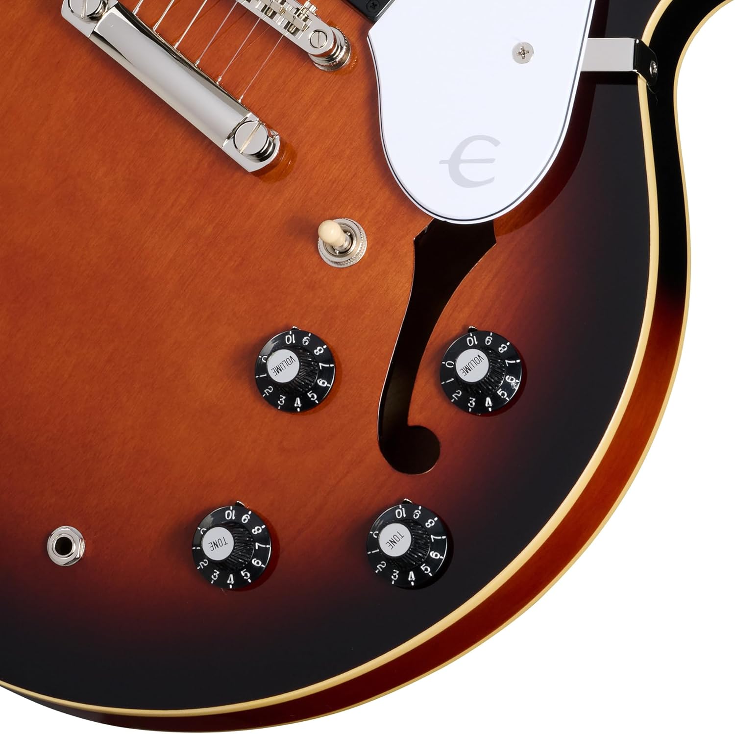 Epiphone Inspired By Gibson Bonehead Riviera, Dark Tobacco Burst with Case