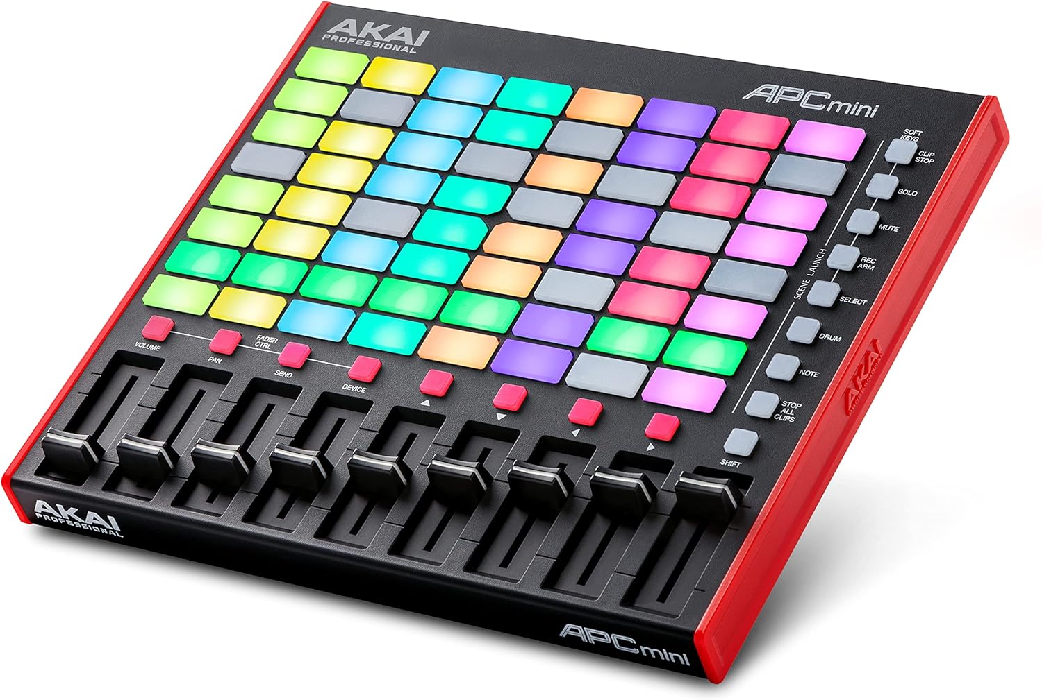 Akai Professional APC Mini MK2 - USB MIDI Pad Controller for Clip Launching with Ableton Live Lite, 64 RGB Pads, Drum and Note Mode and MIDI Mixer