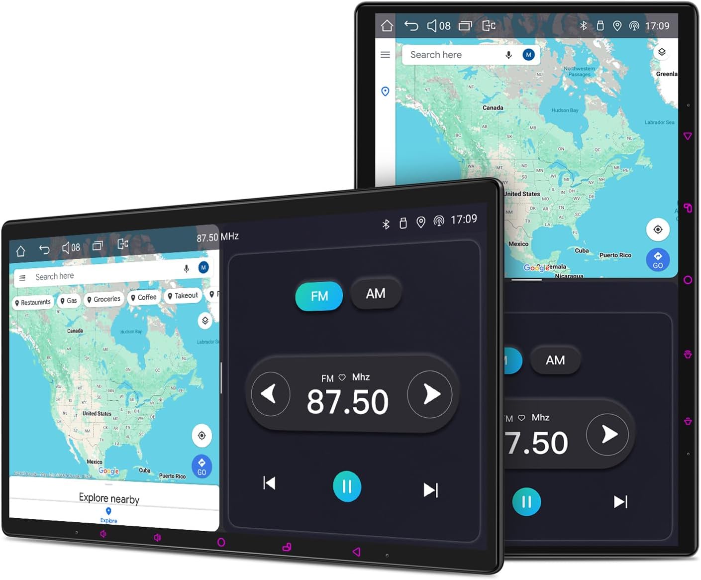 JOYING Double Din Car Stereo Manual Rotation Car Radio 15.1 inch Android 13 Head Unit 8GB+128GB with CarPlay & Android Auto, Mirror Link, AM/FM, Bluetooth(JY-UTD15N8-MR)