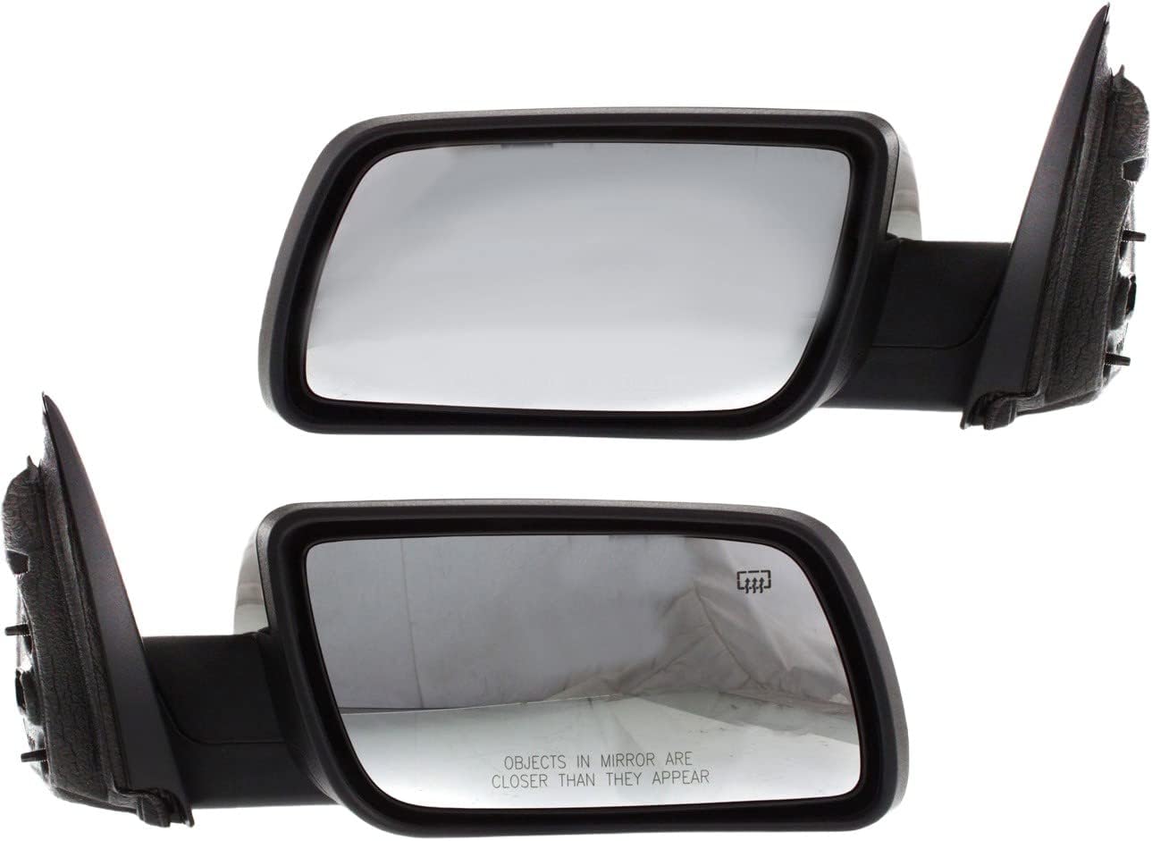 Garage-Pro Driver & Passenger Side Power Heated Mirrors for Ford Flex 2009-2012 Without Memory & Puddle Lamp Paintable